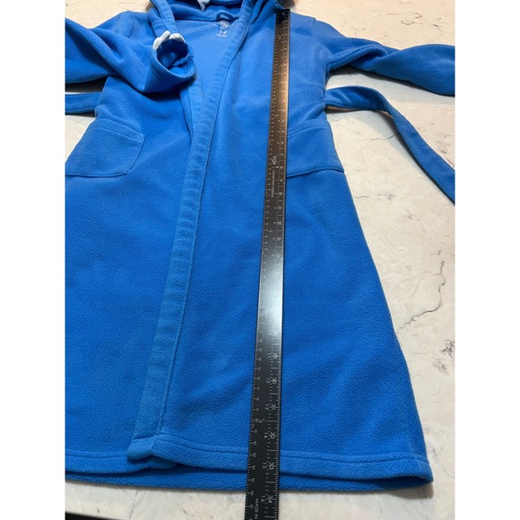 OshKosh B'gosh Kids Blue Monster Fleece Hooded Robe Size 12 - Picture 3 of 5